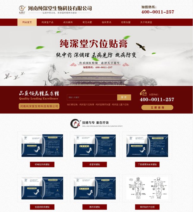 河南纯深堂贴膏网站上线